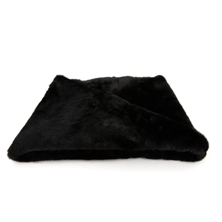 GERARD PASQUIER Tour de cou fausse fourrure forme trapèze Femme NOIR Clearance