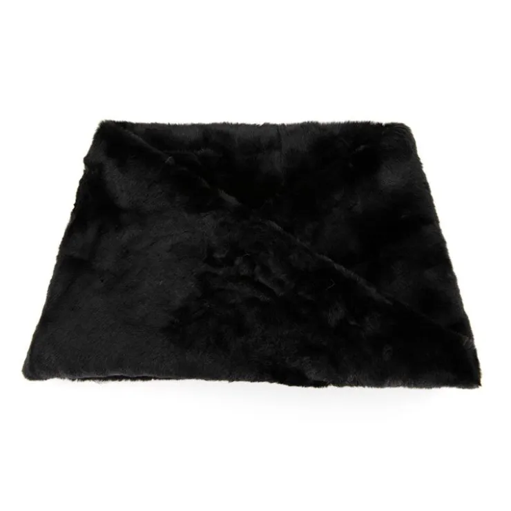 GERARD PASQUIER Tour de cou fausse fourrure forme trapèze Femme NOIR Clearance