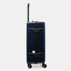 PIERRE CARDIN Valise moyenne à rayures avec logo relief Mixte BLEU FONCE New