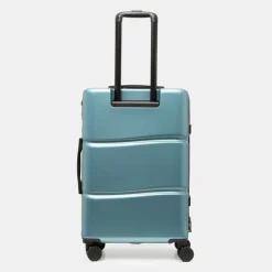 PIERRE CARDIN Valise moyenne rigide 4 roues compartiments BLEU Hot