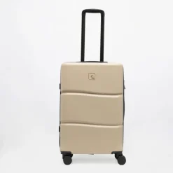 PIERRE CARDIN Valise moyenne rigide 4 roues compartiments BEIGE Clearance