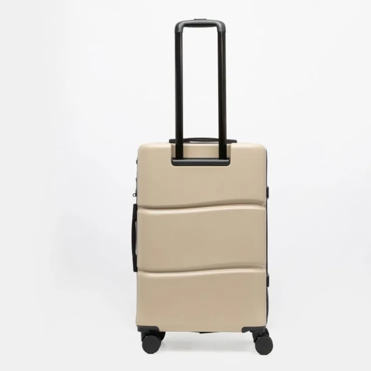 PIERRE CARDIN Valise moyenne rigide 4 roues compartiments BEIGE Clearance