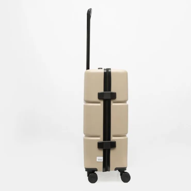 PIERRE CARDIN Valise moyenne rigide 4 roues compartiments BEIGE Clearance