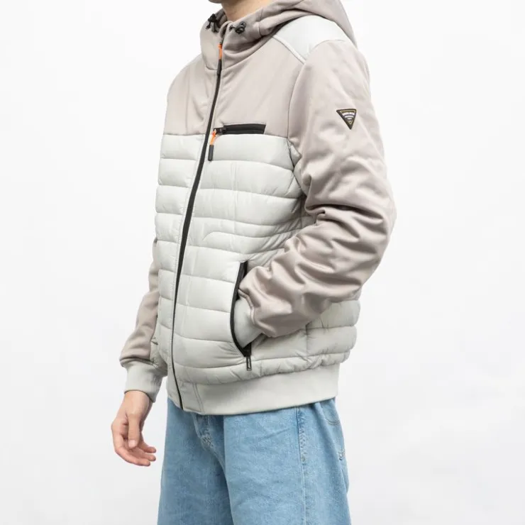 DEELUXE 74 Veste à capuche cedar bi color Homme GRIS CLAIR Sale