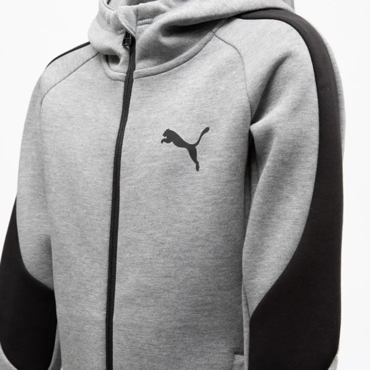 PUMA Veste a capuche evostripe Enfant GRIS