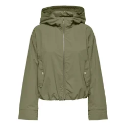 ONLY Veste capuche légère courte Bealo coupe vent Femme KAKI Clearance