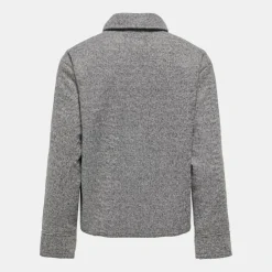 ONLY Veste courte sanne bouclée avec poches Femme GRIS Clearance