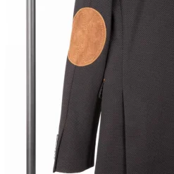 BILL TORNADE Veste de costume avec coudière Homme NOIR New