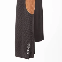 BILL TORNADE Veste de costume avec coudière Homme NOIR New