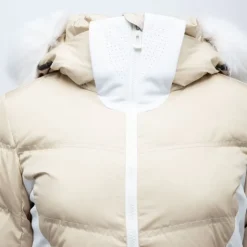 ROSSIGNOL Veste de ski à capuche fausse fourrure avec logo Femme BEIGE Discount