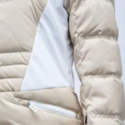 ROSSIGNOL Veste de ski à capuche fausse fourrure avec logo Femme BEIGE Discount