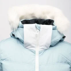 ROSSIGNOL Veste de ski à capuche fausse fourrure avec logo Femme BLEU CLAIR Best