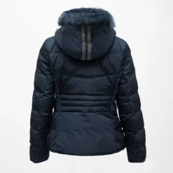 ROSSIGNOL Veste de ski à capuche fausse fourrure avec logo Femme BLEU FONCE Online