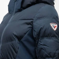 ROSSIGNOL Veste de ski à capuche fausse fourrure avec logo Femme BLEU FONCE Online