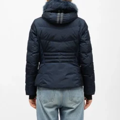 ROSSIGNOL Veste de ski à capuche fausse fourrure avec logo Femme BLEU FONCE Online