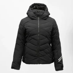 ROSSIGNOL Veste de ski resort matelassée à capuche Femme NOIR New