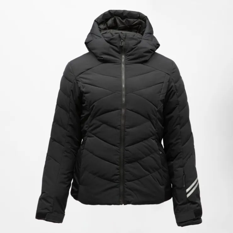ROSSIGNOL Veste de ski resort matelassée à capuche Femme NOIR New