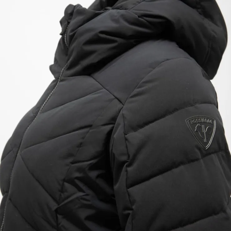 ROSSIGNOL Veste de ski resort matelassée à capuche Femme NOIR New