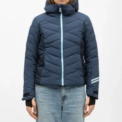 ROSSIGNOL Veste de ski resort matelassée à capuche Femme BLEU FONCE Sale