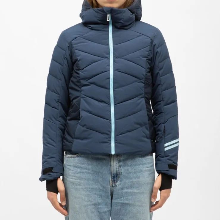ROSSIGNOL Veste de ski resort matelassée à capuche Femme BLEU FONCE Sale