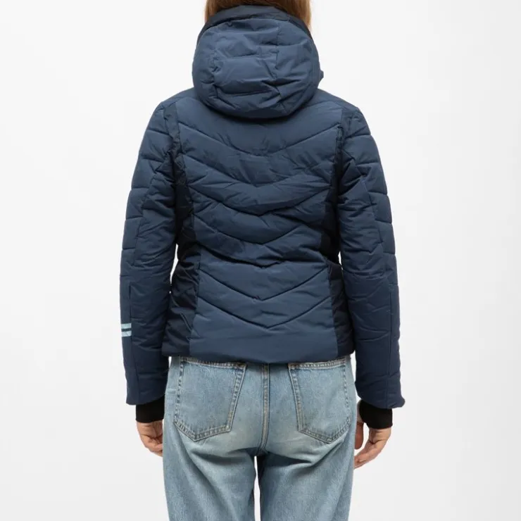 ROSSIGNOL Veste de ski resort matelassée à capuche Femme BLEU FONCE Sale
