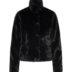 ONLY Veste fausse fourrure Vida col montant Femme NOIR