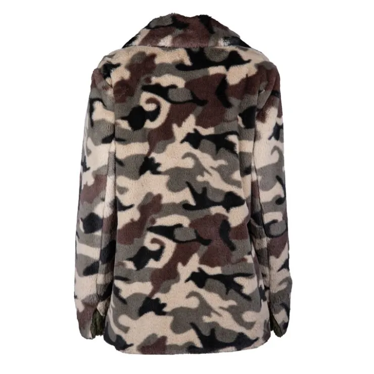 OAKWOOD Veste fourrure synthetique jump Femme KAKI