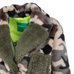 OAKWOOD Veste fourrure synthetique jump Femme KAKI