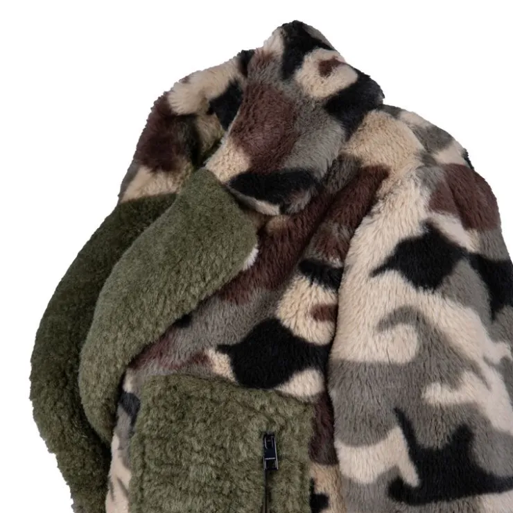 OAKWOOD Veste fourrure synthetique jump Femme KAKI