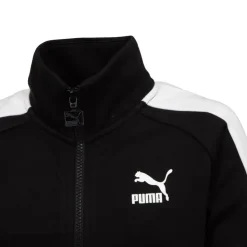 PUMA Veste iconique de survêtement avec bande blanche Enfant NOIR New