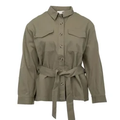 LA PETITE ETOILE Veste légère coton Valory à boutons Femme KAKI Sale