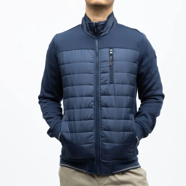 DEELUXE 74 Veste majorson col montant avec effet matelassé Homme BLEU FONCE Discount
