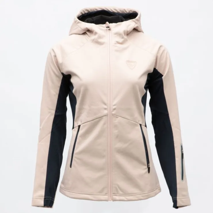 ROSSIGNOL Veste rose poudrée softshell ajustée à capuche poches zippées noires Femme ROSE CLAIR Online