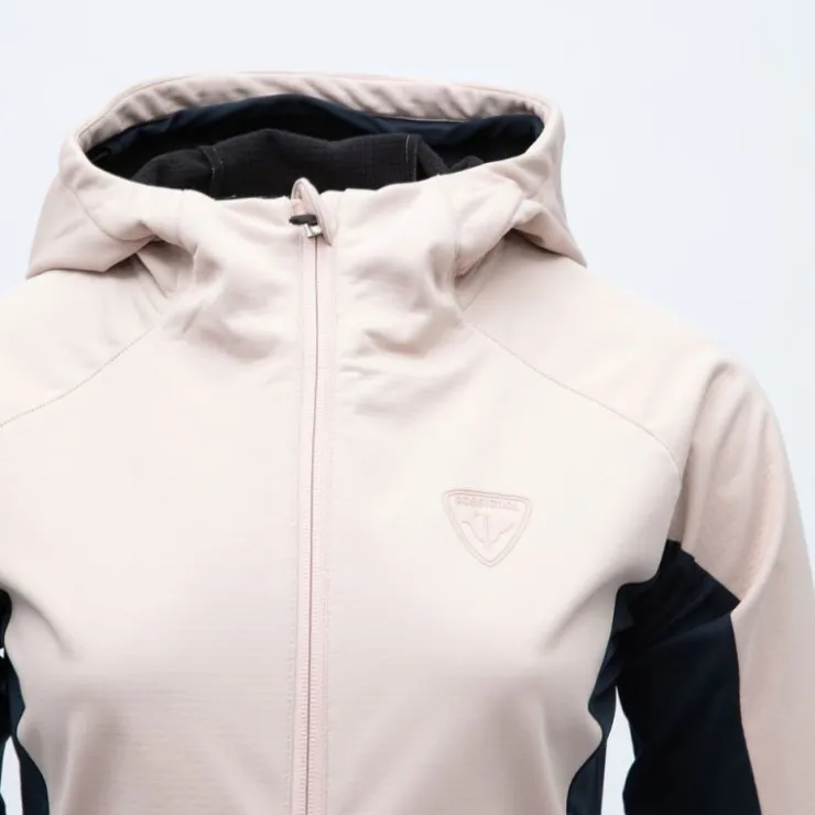 ROSSIGNOL Veste rose poudrée softshell ajustée à capuche poches zippées noires Femme ROSE CLAIR Online