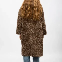 GOLD AND SILVER Veste sherpa longue a capuche brown h24chels Femme MARRON Hot