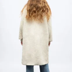 GOLD AND SILVER Veste sherpa longue a capuche beige h24chels Femme BLANC ECRU Best