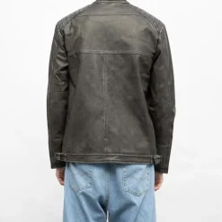 DEELUXE 74 Veste style motard condor poches zipppées Homme GRIS FONCE Online