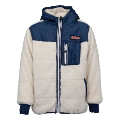 LEE COOPER Veste zippée sherpa polaire avec capuche Enfant BLEU FONCE New