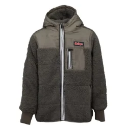 LEE COOPER Veste zippée sherpa polaire avec capuche Enfant KAKI Sale