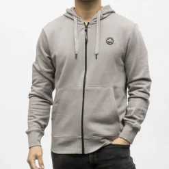 HELVETICA Veste zippee a capuche monaco Homme GRIS