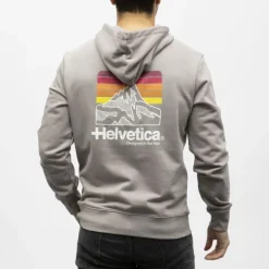HELVETICA Veste zippee a capuche monaco Homme GRIS