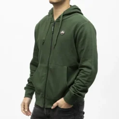 HELVETICA Veste zippee a capuche monaco Homme VERT FONCE Online