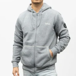 LEE COOPER Veste zippee fourree mihali Homme GRIS CLAIR Outlet