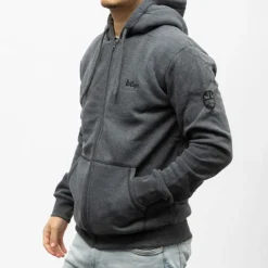 LEE COOPER Veste zippee fourree mihali Homme GRIS FONCE Discount