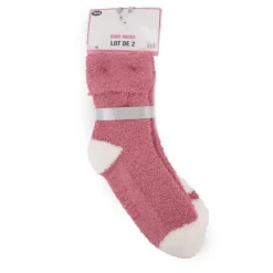 LULU CASTAGNETTE Yara lot de 2 socks Femme BORDEAUX Sale